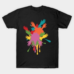 Colorful hands up T-Shirt